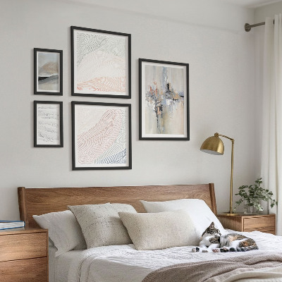 Wanddecoratie compositie Abstracte composities en tinten