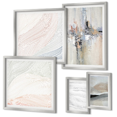 Wanddecoratie compositie Abstracte composities en tinten
