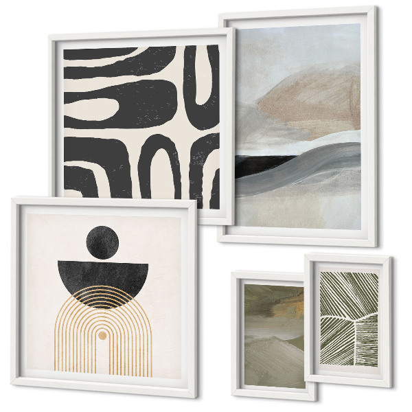 Gallery wall Abstracte patronen in kleur