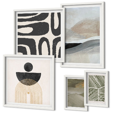 Gallery wall Abstracte patronen in kleur
