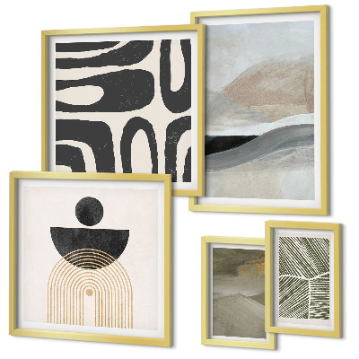 Gallery wall Abstracte patronen in kleur