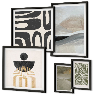 Gallery wall Abstracte patronen in kleur
