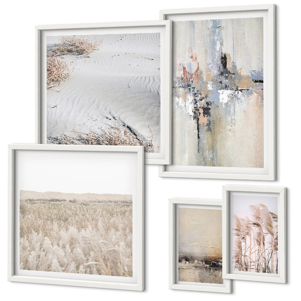 Wanddecoratie compositie Stijlvolle decoraties, natuurlijke minimalistische stijl