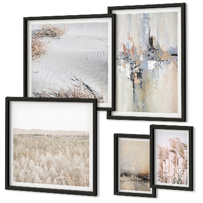 Wanddecoratie compositie Stijlvolle decoraties, natuurlijke minimalistische stijl