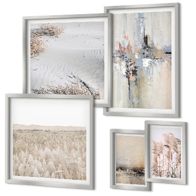 Wanddecoratie compositie Stijlvolle decoraties, natuurlijke minimalistische stijl