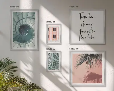 Set van moderne schilderijen met een stijlvol geometrisch ontwerp