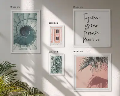 Set van moderne schilderijen met een stijlvol geometrisch ontwerp