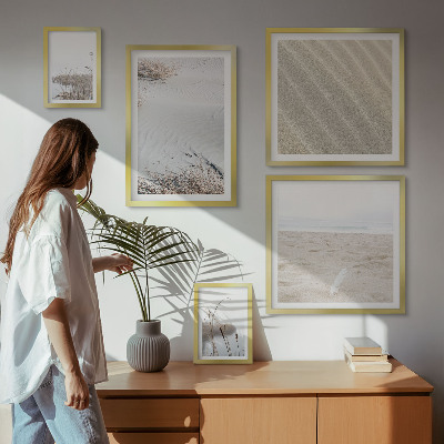 Moderne schilderijen set Minimalistische strandmotieven