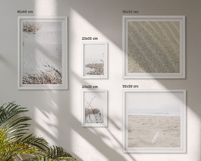 Moderne schilderijen set Minimalistische strandmotieven