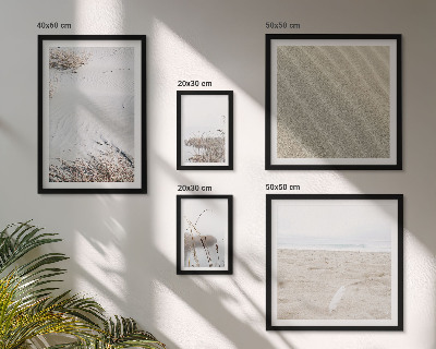 Moderne schilderijen set Minimalistische strandmotieven
