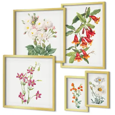 Gallerijmuur bloemmotieven set met bloemenprints