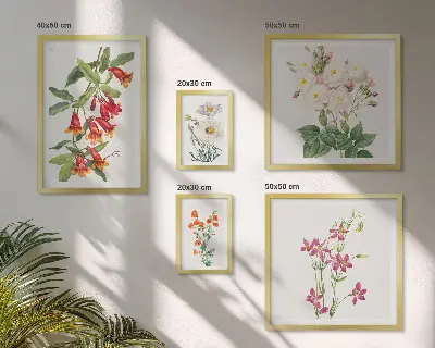 Gallerijmuur bloemmotieven set met bloemenprints