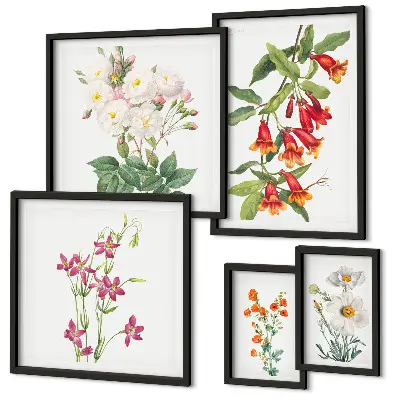 Gallerijmuur bloemmotieven set met bloemenprints