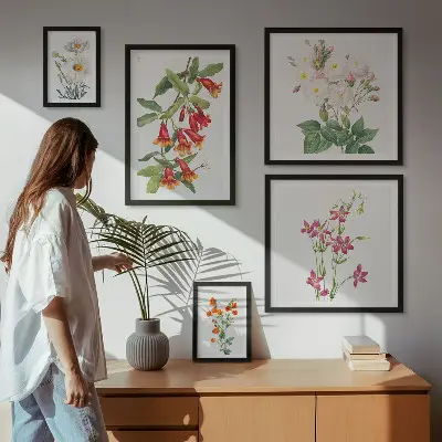 Gallerijmuur bloemmotieven set met bloemenprints