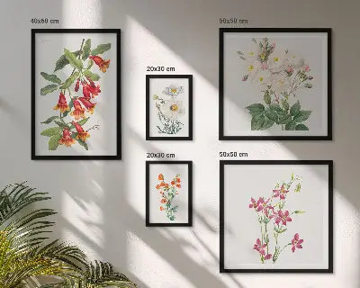Gallerijmuur bloemmotieven set met bloemenprints