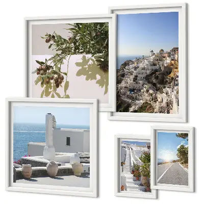 Gallery wall pittoreske uitzichten op Santorini