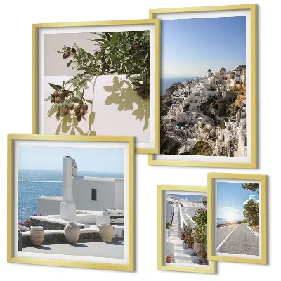 Gallery wall pittoreske uitzichten op Santorini