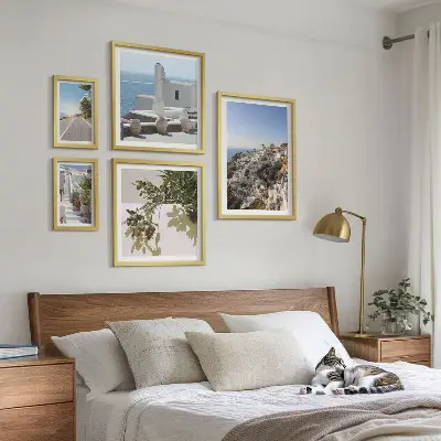 Gallery wall pittoreske uitzichten op Santorini