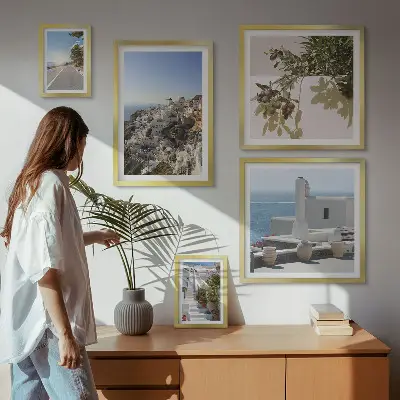 Gallery wall pittoreske uitzichten op Santorini