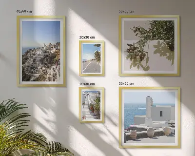 Gallery wall pittoreske uitzichten op Santorini