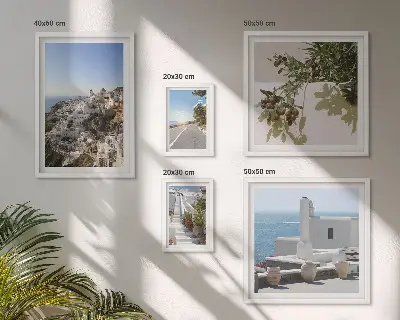 Gallery wall pittoreske uitzichten op Santorini