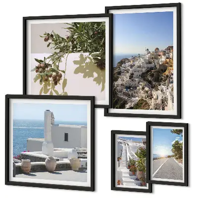 Gallery wall pittoreske uitzichten op Santorini
