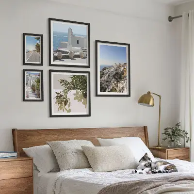 Gallery wall pittoreske uitzichten op Santorini