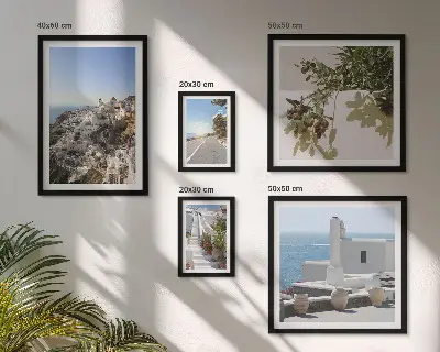 Gallery wall pittoreske uitzichten op Santorini