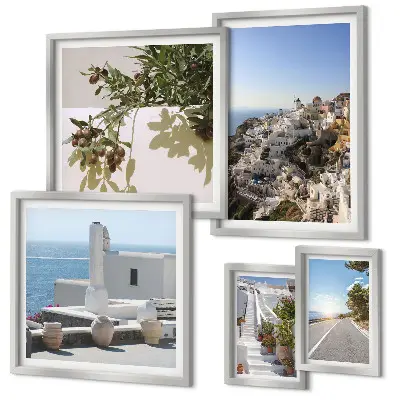 Gallery wall pittoreske uitzichten op Santorini