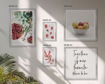 Wanddecoratie compositie Samenstellingen van fruit en planten