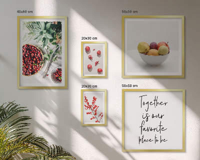 Wanddecoratie compositie Samenstellingen van fruit en planten