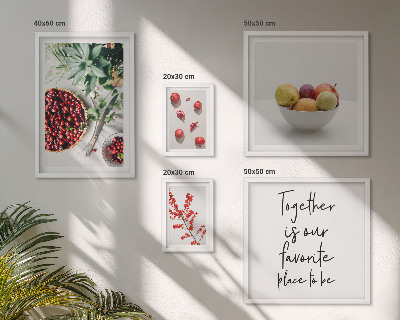 Wanddecoratie compositie Samenstellingen van fruit en planten