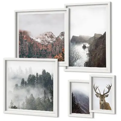 Moderne schilderijen set Natuurlandschappen