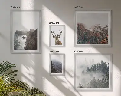Moderne schilderijen set met natuurlandschappen
