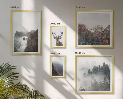 Moderne schilderijen set met natuurlandschappen