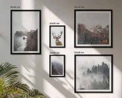 Moderne schilderijen set met natuurlandschappen