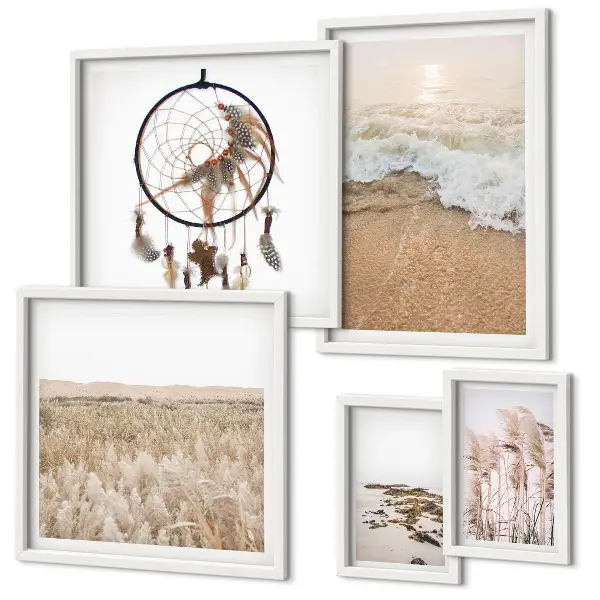 Wanddecoratie compositie Natuurlijke strandlandschappen