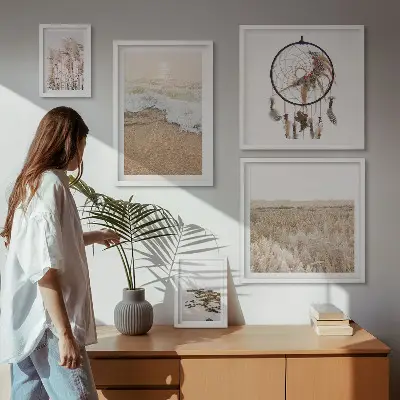 Wanddecoratie compositie Natuurlijke strandlandschappen