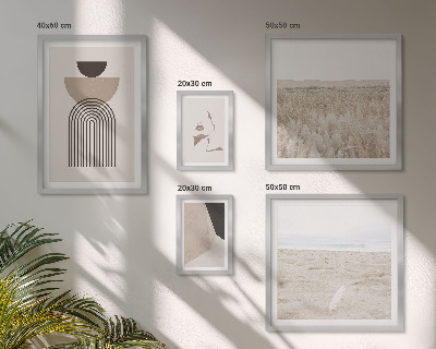 Wanddecoratie compositie Stijlvolle abstracte landschappen