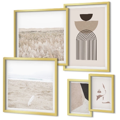 Wanddecoratie compositie Stijlvolle abstracte landschappen