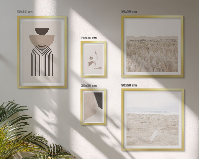 Wanddecoratie compositie Stijlvolle abstracte landschappen
