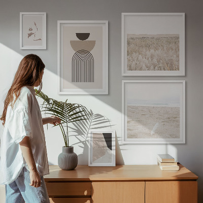 Wanddecoratie compositie Stijlvolle abstracte landschappen