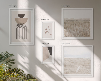 Wanddecoratie compositie Stijlvolle abstracte landschappen