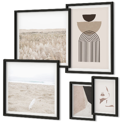 Wanddecoratie compositie Stijlvolle abstracte landschappen