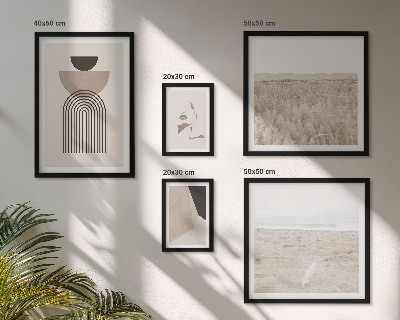 Wanddecoratie compositie Stijlvolle abstracte landschappen