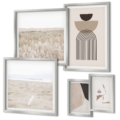 Wanddecoratie compositie Stijlvolle abstracte landschappen