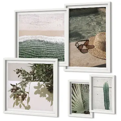 Gallery wall Zomerplanten, water, ontspanning
