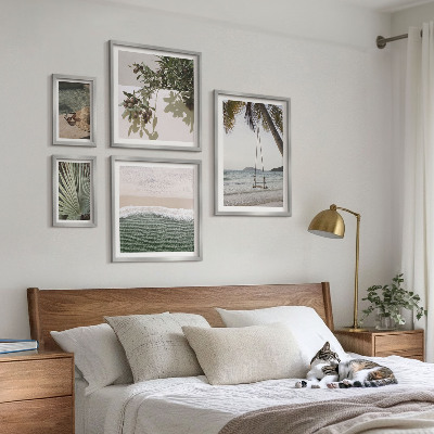 Wanddecoratie compositie Tropische stranden en natuur in harmonie