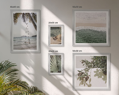 Wanddecoratie compositie Tropische stranden en natuur in harmonie