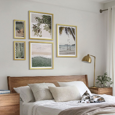 Wanddecoratie compositie Tropische stranden en natuur in harmonie